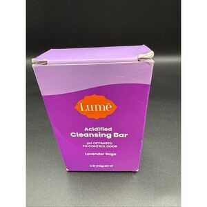 Lume LAVENDER SAGE Acidified Cleansing Bar Soap 5 oz - pH Optimized Control Odor